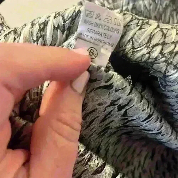 Cat Lady Brand Women's Black Tweed Pencil Skirt M Geometric Knee Length - Picture 7 of 7